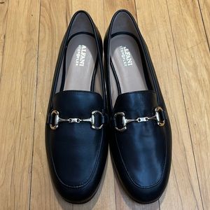 ALFANI Gayle Blk Lea Loafers